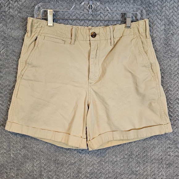 GAP Pants - GAP Womens 5 Inch Khaki Shorts Tan Beige Chino Cuffed‎ Size 8